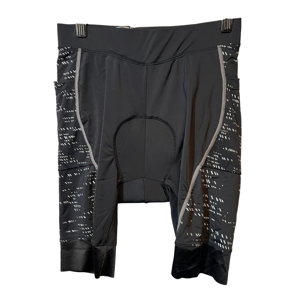 Coozun Cycling‎ Shorts Women's Padded Bike Biker Black Reflective Pockets Small